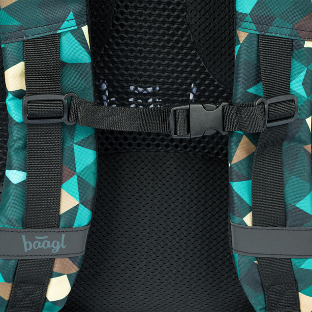 BAAGL SADA 3 Skate Polygon: Rucksack, Waschbeutel, Tasche