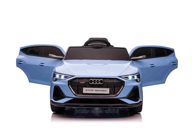 Elektrické autíčko Audi E-tron Sportback 12V, modré, široké jednomiestne sedadlo