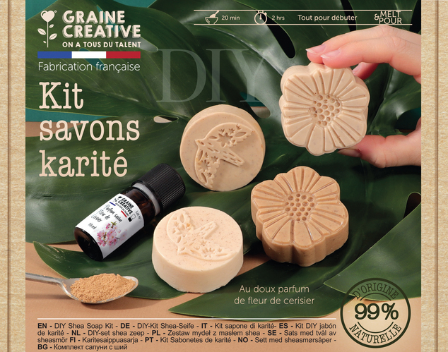 GRAINE CREATIVE Kreativni set za izdelavo mil iz karitejevega masla