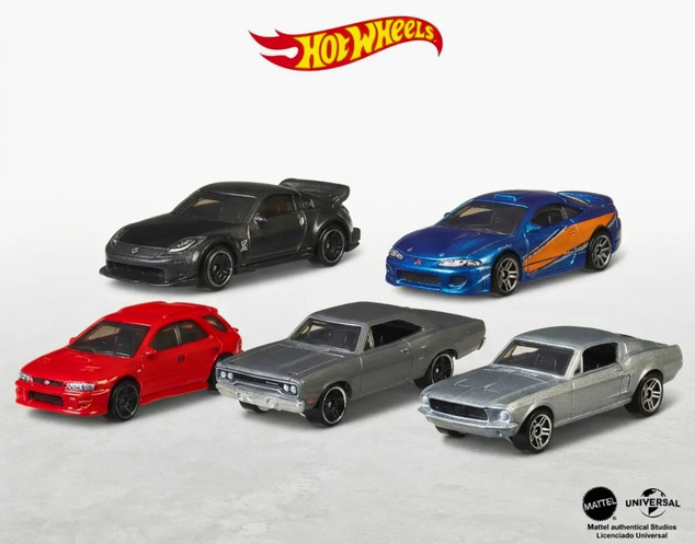 Mattel Hot Wheels 25JCT92 Fast &amp; Furious Hitri in drzni Avtomobilčki 10-paket