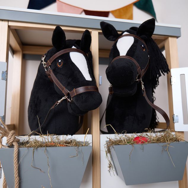Bieco - Hobby Horsing su bastone - cavallo nero, taglia S