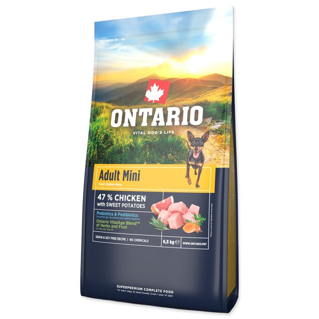 Krmivo Ontario Adult Mini Chicken &amp; Sweet Potatoes 6,5kg