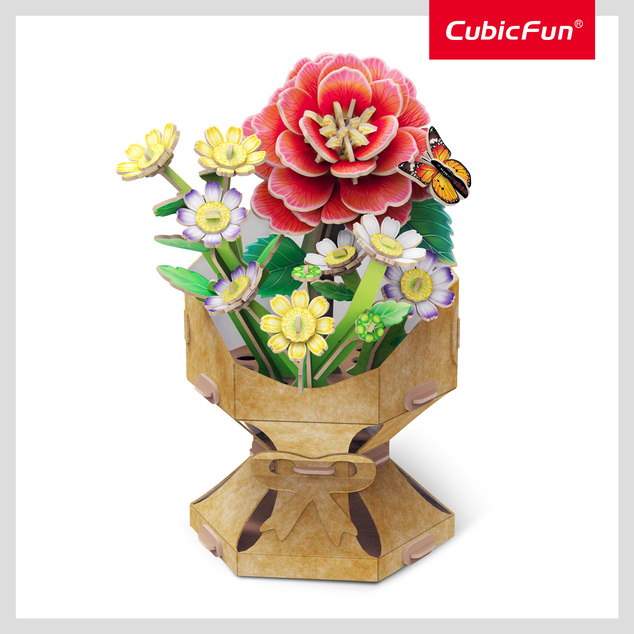 CubicFun - Puzzle 3D Šopek iz kamelij 109 kosov