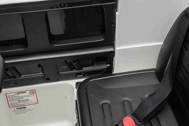 Auto elettrico Mercedes G580 12V, bianco, telecomando 2,4 GHz, Bluetooth, USB /