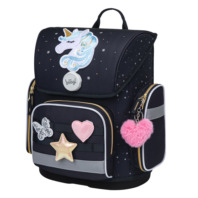 BAAGL Cartella Scolastica Ergo Unicorn Gold