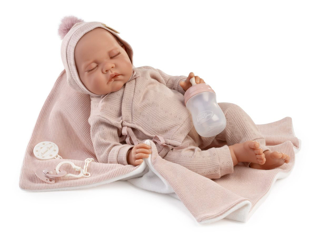 Antonio Juan 33022 LUNA – bambola realistica dormiente con corpo in tessuto morbido – 42 cm