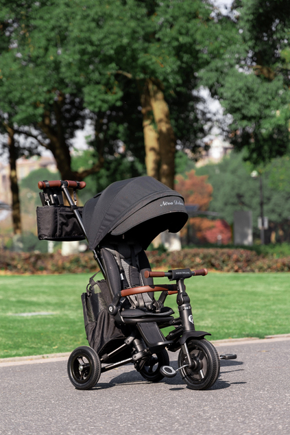 QPLAY Tříkolka Nova Deluxe 5v1 Black, 10-72 měsíců