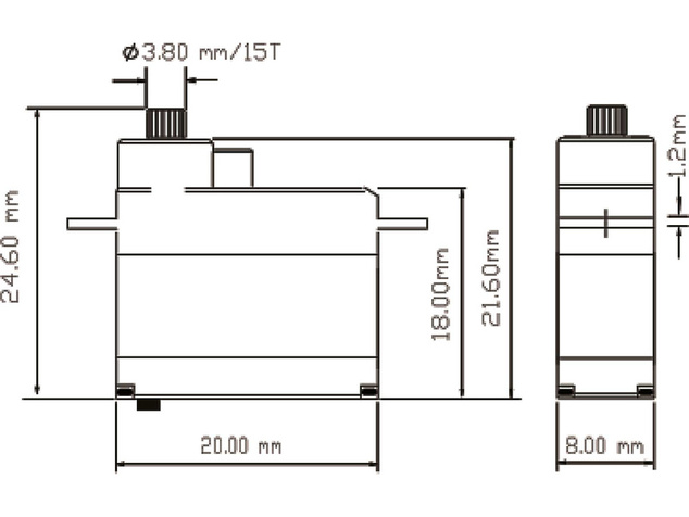 Robbe servo FS 138X HV 3.4kg.cm 0.043s/60° MG