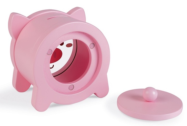 Janod Holzspardose Schweinchen