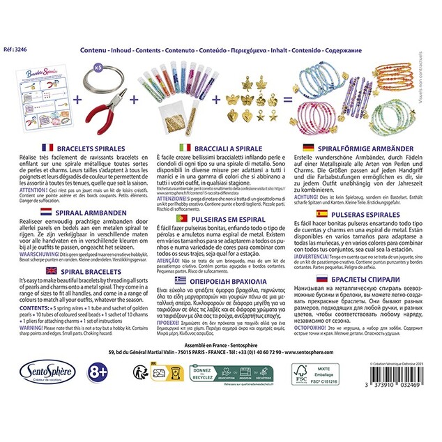 SENTOSPHERE Set creativo Braccialetti a spirale