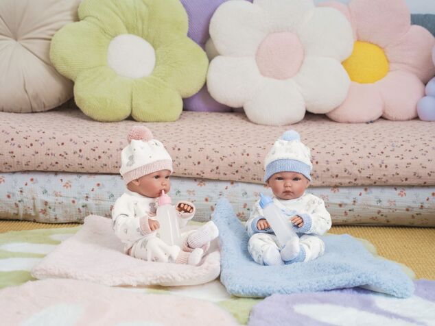 Llorens 63509 NEW BORN NIÑO - muñeca bebé realista con cuerpo de vinilo completo