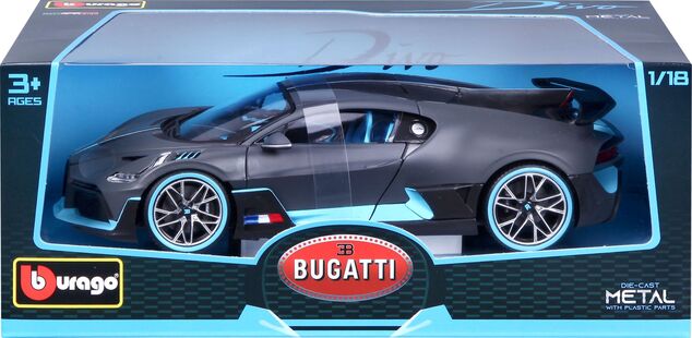 Bburago 1:18 TOP Bugatti Divo Grey
