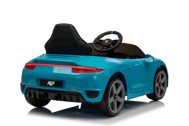 Elektrické autíčko RUF GT 12V, modré, Otváracie dvere, 2.4 GHz diaľkové ovládanie, LED sve