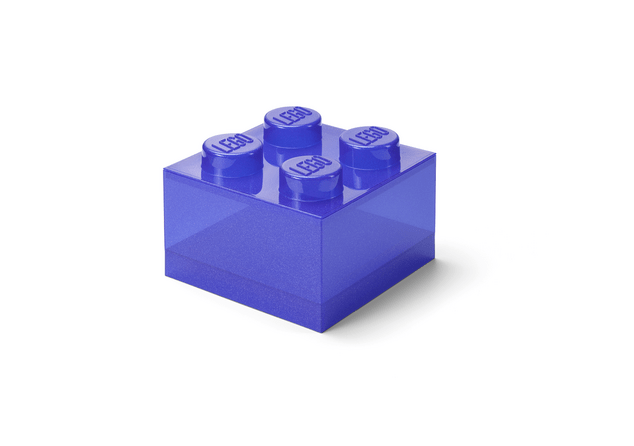 LEGO úložný box 4 s vekom - trblietavá fialová