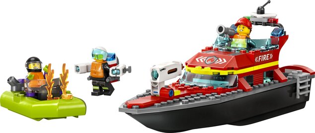 LEGO® City 60373 Barcă și barcă de salvare a incendiilor