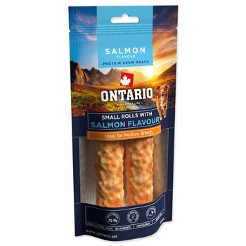 Ontario Protein csemege lazac ízű, rágótekercs kicsi 2db 12,7cm