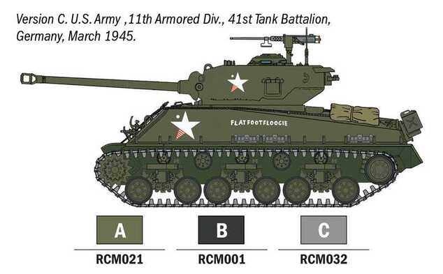 Modellbausatz Panzer 75001 - M4A3E8 Sherman Fury (1:56)