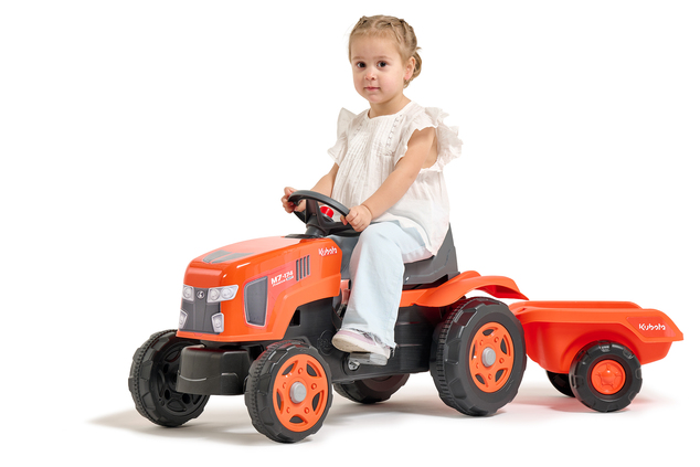 Falk Tractor de pedales Kubota con remolque
