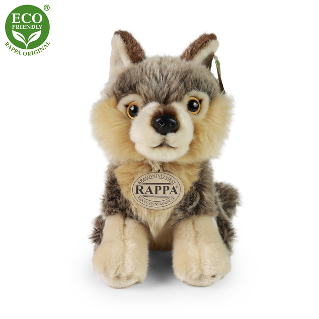 Plyšový vlk sediaci 18 cm ECO-FRIENDLY