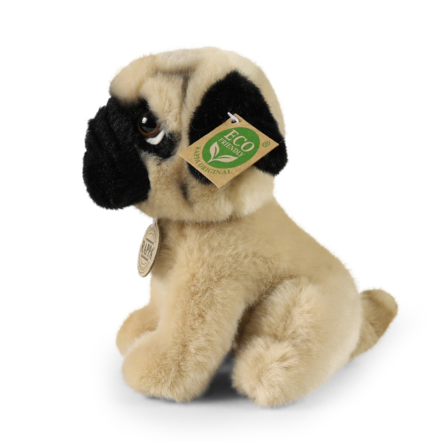 Plüschhund Mops 18 cm ECO-FRIENDLY