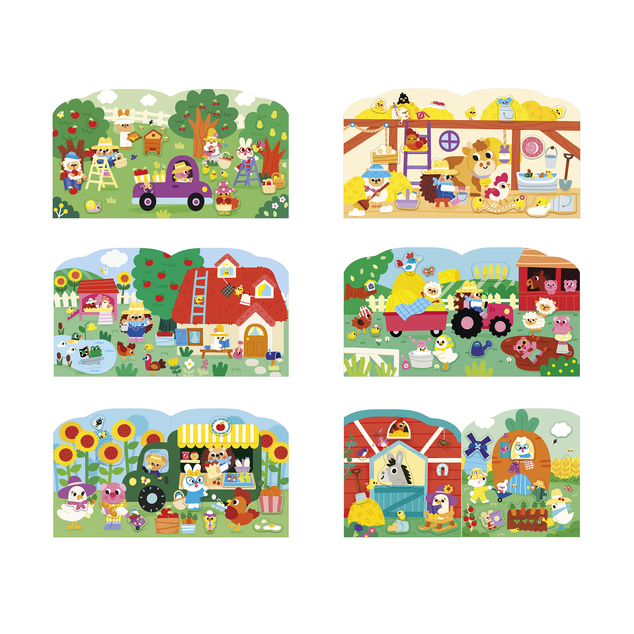 Janod Stickers Samolepky Farma 70 ks od 3 rokov