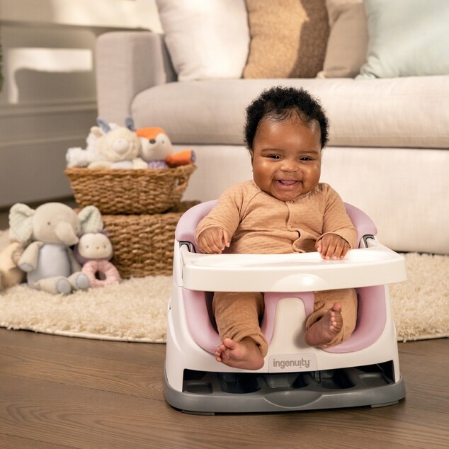 INGENUITY Podsedák na stoličku 2v1 Baby Base™ Peony 6m+ do 22kg