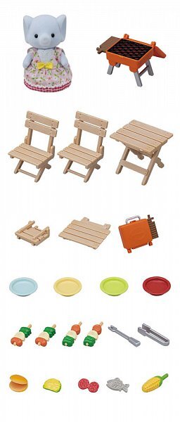 Sylvanian Families BBQ sada na piknik so slonom