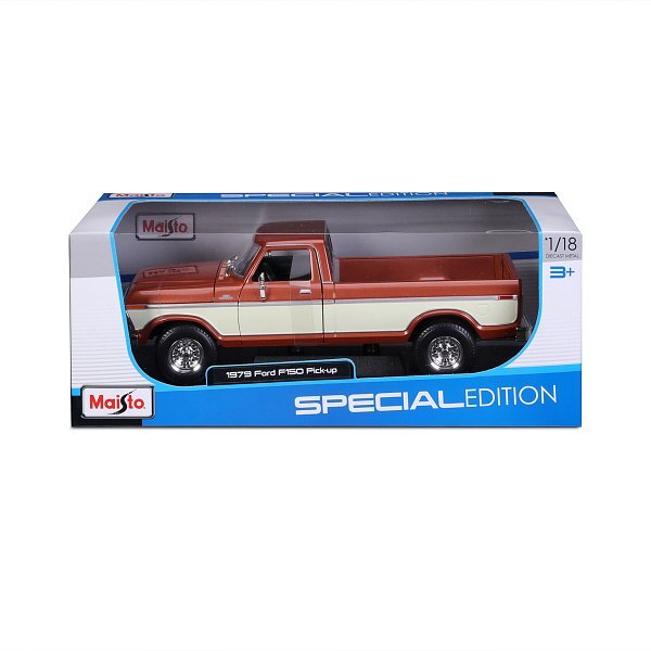 Maisto - 1979 Ford F150 Pick-up, metal hnedý, krémový, 1:18