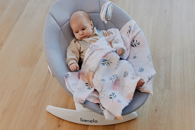 LIONELO Hamaca para bebés Iris Grey Concrete, 0m+