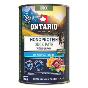 Konzerva Ontario Adult monoprotein kačacie paté s tekvicou 400g