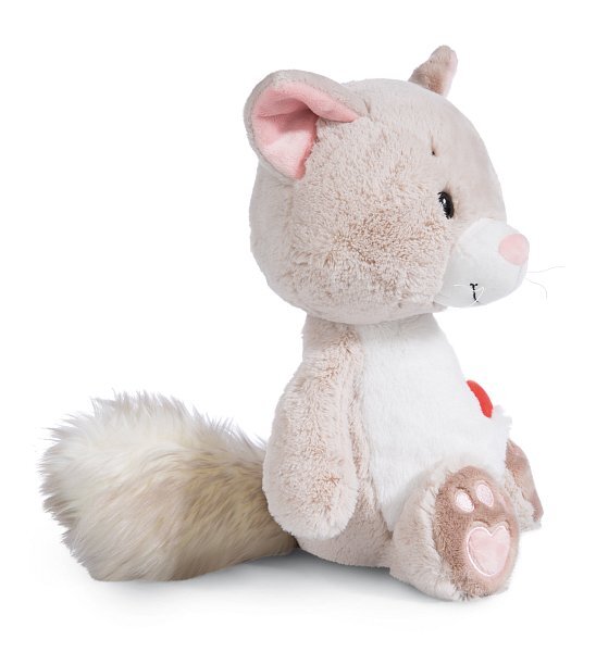 NICI plyš Love Mačička huňatá 25cm, sediaca, GREEN