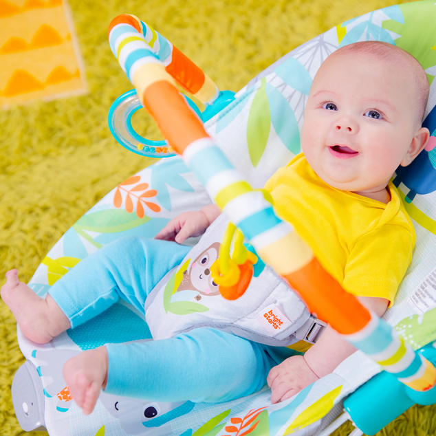 BRIGHT STARTS Вибриращ шезлонг Rainforest Vibes™ 0m+ до 9kg