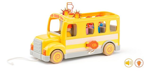 Woody Auto scuolabus con suoni e luci