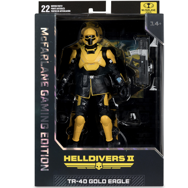 Akcijska figura Helldivers 2 T4-40 Gold Eagle (18 cm) – McFarlane Gaming Edition