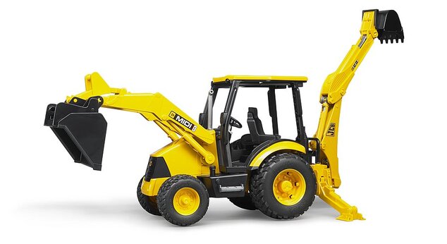 Bruder 02427 Traktor JCB Midi CX s čelným nakladačom a rýpadlom