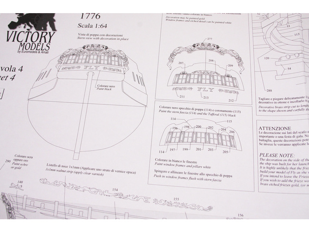 VICTORY MODELS HMS Fly 1776 1:64 kit