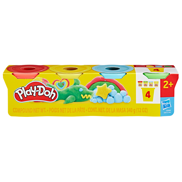HASBRO - Play-Doh 4er-Pack Becher 4 x 85g