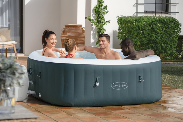 Bestway 6002U Jacuzzi LAY-Z-SPA® Ibiza AirJet™ para 4 personas (Ahorro de energía) 180x180x70 cm