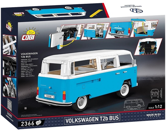 Cobi Volkswagen Transporter T2b Bus, 1:12, 2300 k