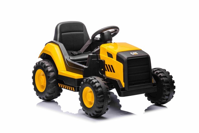Licencovaný elektrický Báger Caterpillar, Jednomiestny, žltý, USB vstupom na MP3 Prehrávač