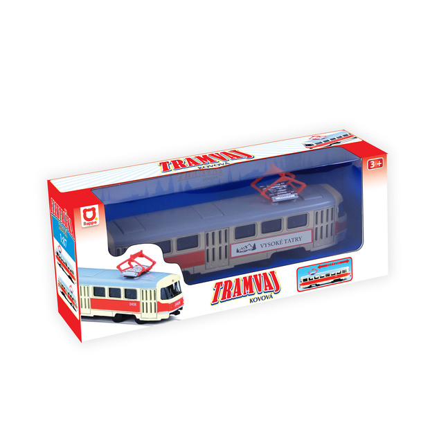 Tram retrò in metallo 16 cm Alti Tatra