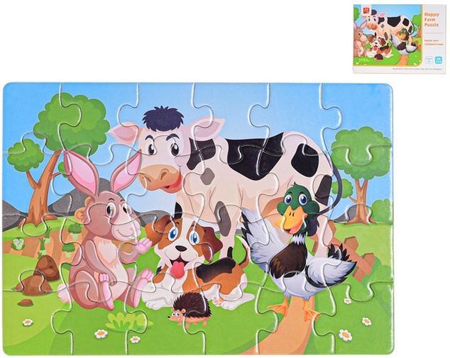 Puzzle detské 25x17, 5cm zvieratká 24 dielikov