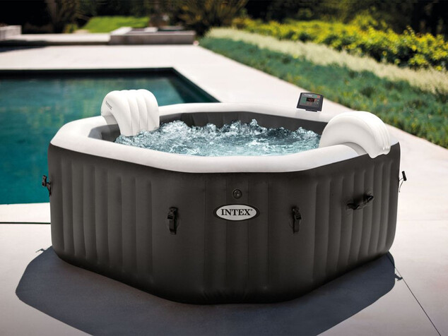 Nafukovacia vírivka INTEX 28458 PureSpa Jet &amp; Bubble Deluxe Set (priemer 201 cm)