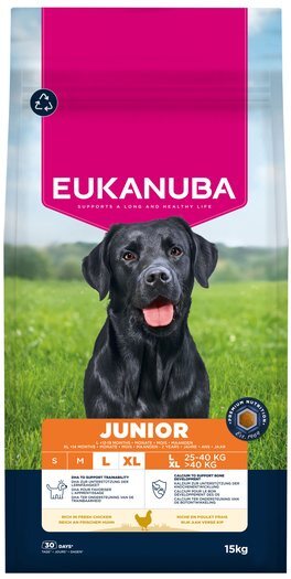Krmivo EUKANUBA Junior Large rich in fresh chicken 15 kg