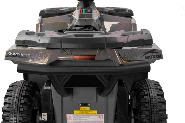 Licencovaná elektrická štvorkolka Arctic Cat 12V so zadným pohonom, sivá, LED svetlá, Líti