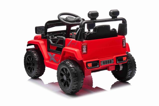 Elektrické autíčko OFFROAD NEW s pohonom zadných kolies, červené, Lítiová batéria