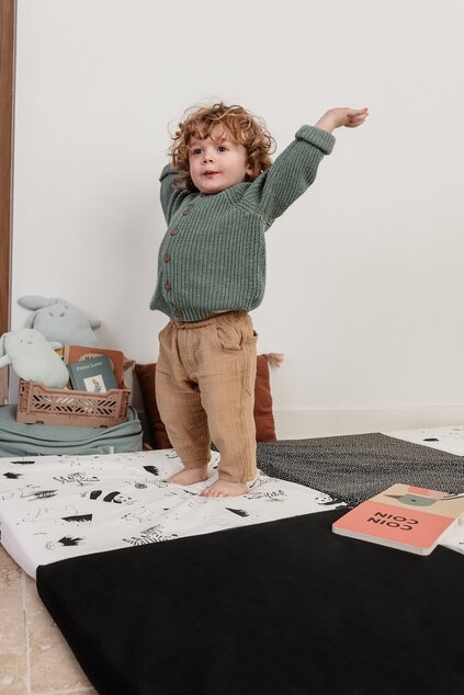 Tappetino da gioco pieghevole imbottito per bambini 5 in 1, Black&amp;White