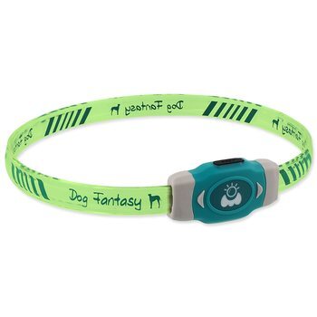 Obojok Dog Fantasy LED Svietiaci rôznofarebný nabíjací M 50cm