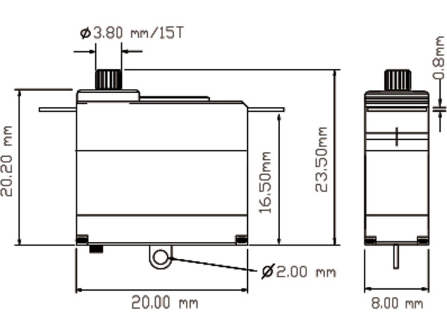 Robbe servo FS 31X HV 2.5kg.cm 0.039s/60° MG