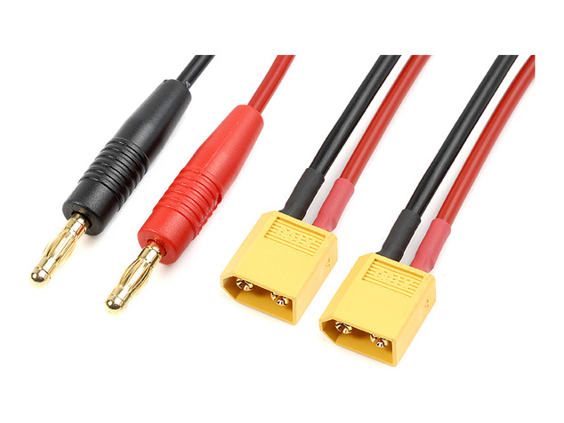 Nabíjacie kábel - XT60 zariadenie sériové 14AWG 30cm